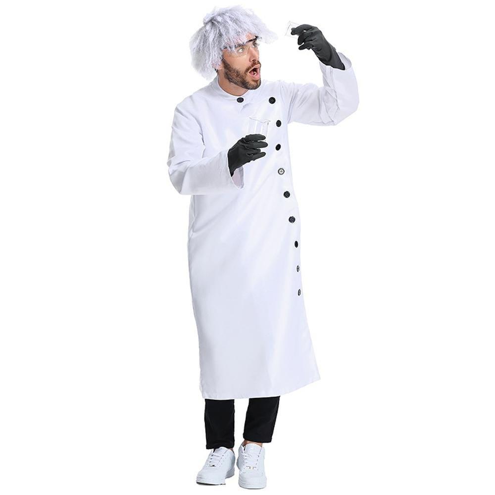 Frankenstein Mad scientist Professional Lab Coat Halloween Party Cosplay Set - Pajamasbuy