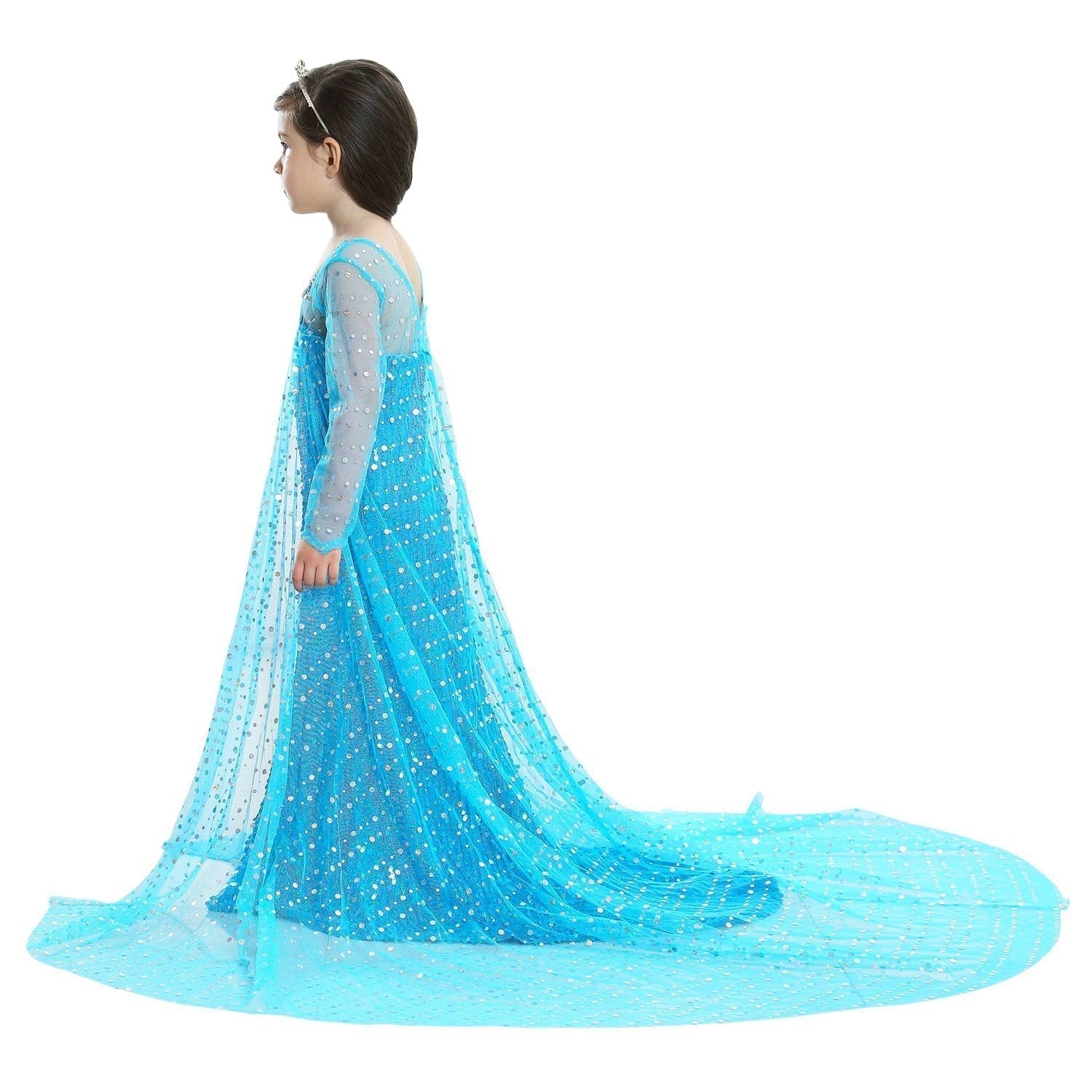 BuyFrozen Elsa Costume Long Sleeve Girl Party Princess Dress Now Cheaper With 3 - 5 Days Ship - PajamasBuy