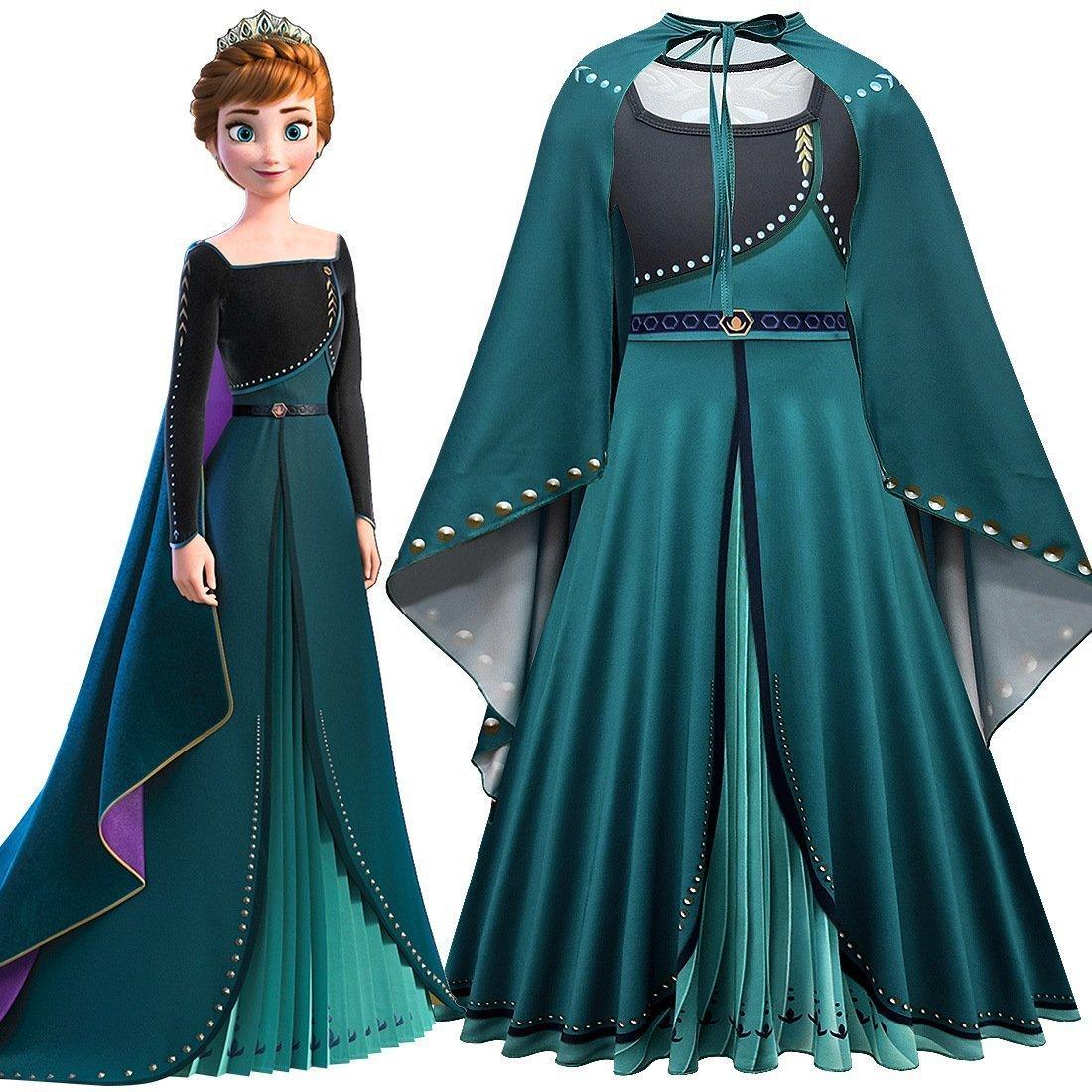 Frozen Girl Dresses Baby Kid Princess Anna Dress Snow Queen Cosplay Costume Party Dress - Pajamasbuy