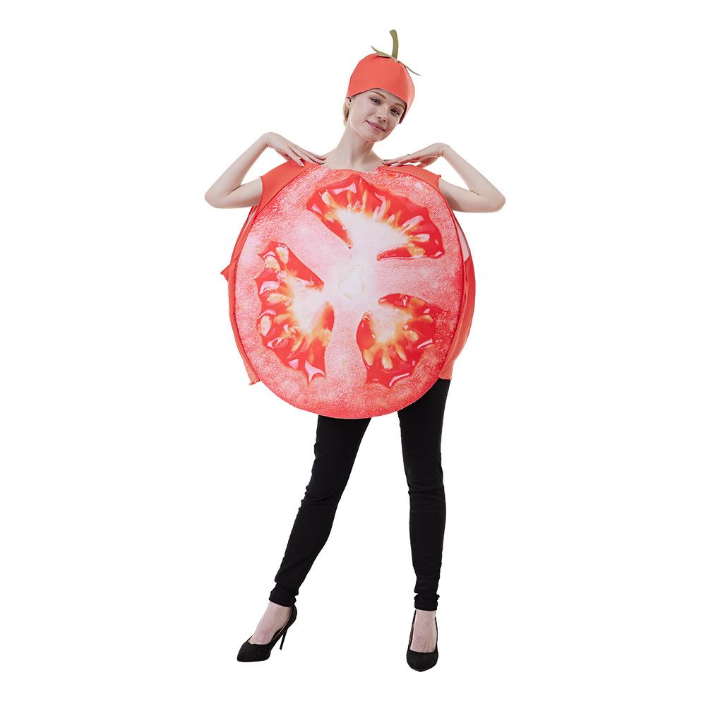 BuyFruit Sliced Vegetable Tomato women Halloween carnival costume for Adult Now Cheaper With 3 - 5 Days Ship - PajamasBuy