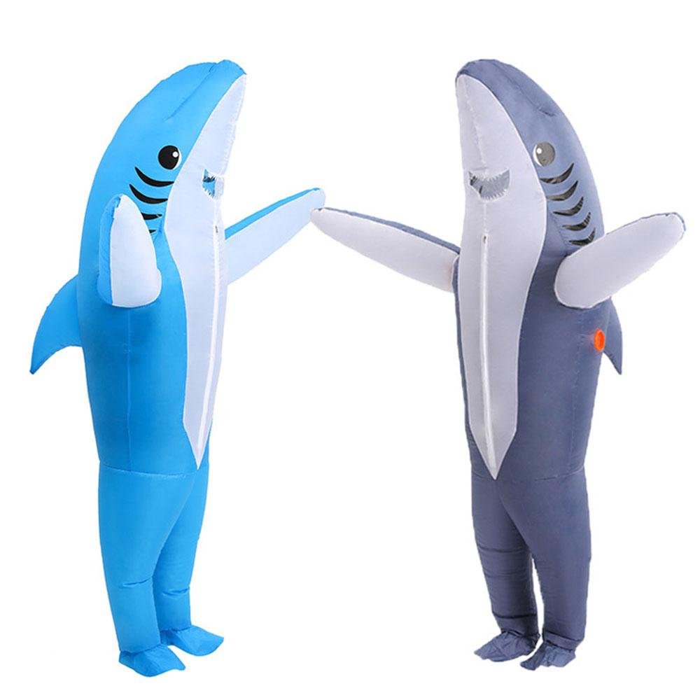 BuyFunny inflatable shark costume Halloween Party for Adult Kids Now Cheaper With 3 - 5 Days Ship - PajamasBuy