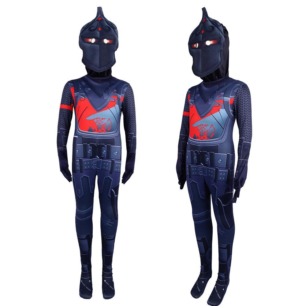 BuyGame Fortnite Black Knight Kids Jumpsuit Outfit Carnival Suit Cosplay Costume Now Cheaper With 3 - 5 Days Ship - PajamasBuy