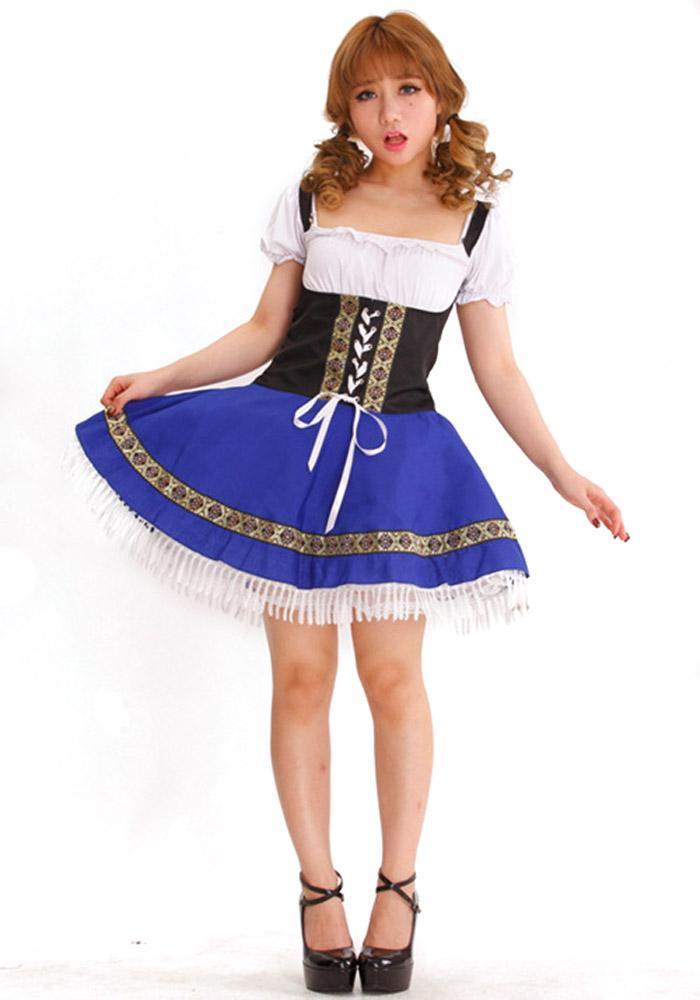 BuyGerman Oktoberfest Outfit Beer Bavarian Waitress Serving Maid Outfit Cosplay Costume Now Cheaper With 3 - 5 Days Ship - PajamasBuy