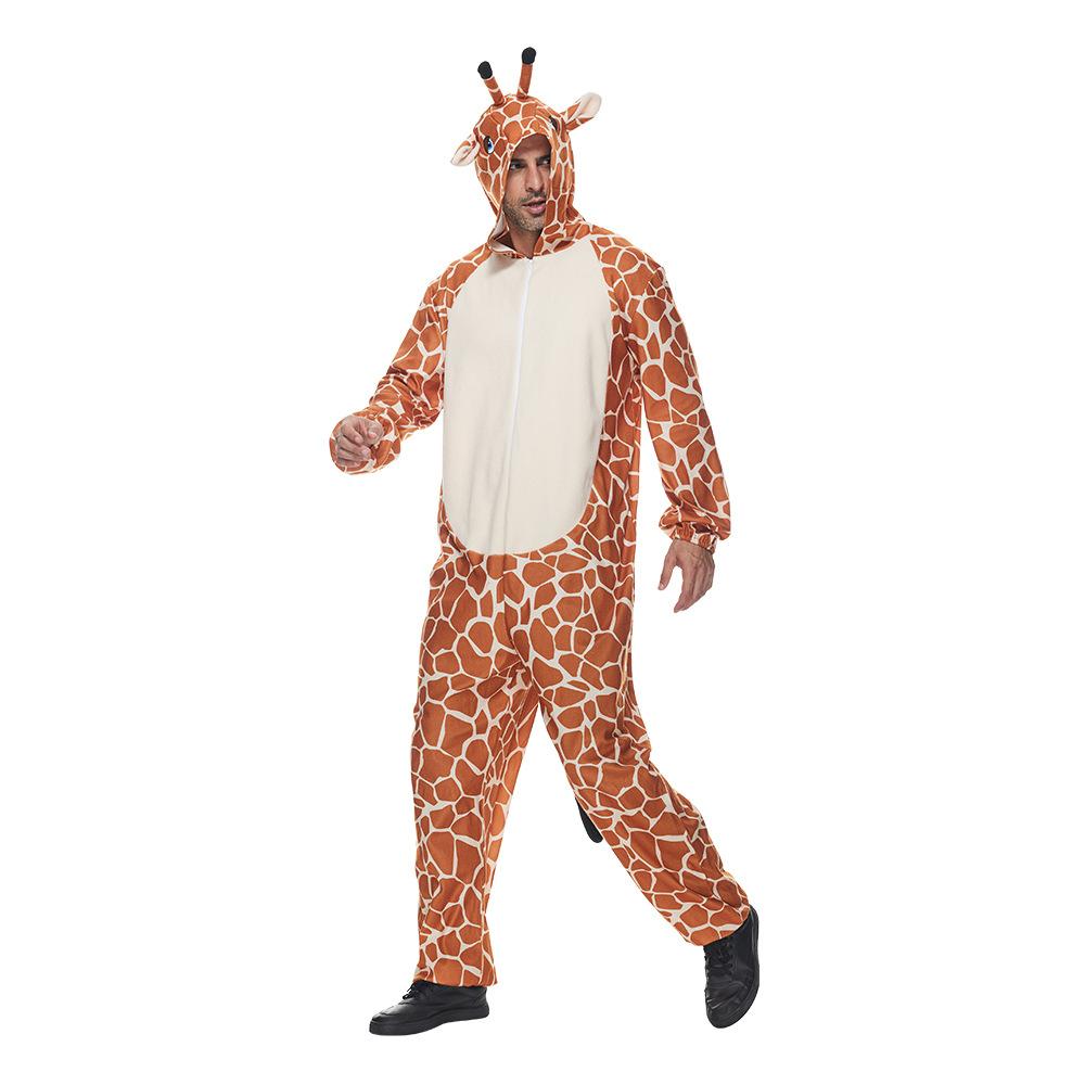 BuyGiraffe Animal Kigurumi Onesie Party Performance Costume for Adults Now Cheaper With 3 - 5 Days Ship - PajamasBuy