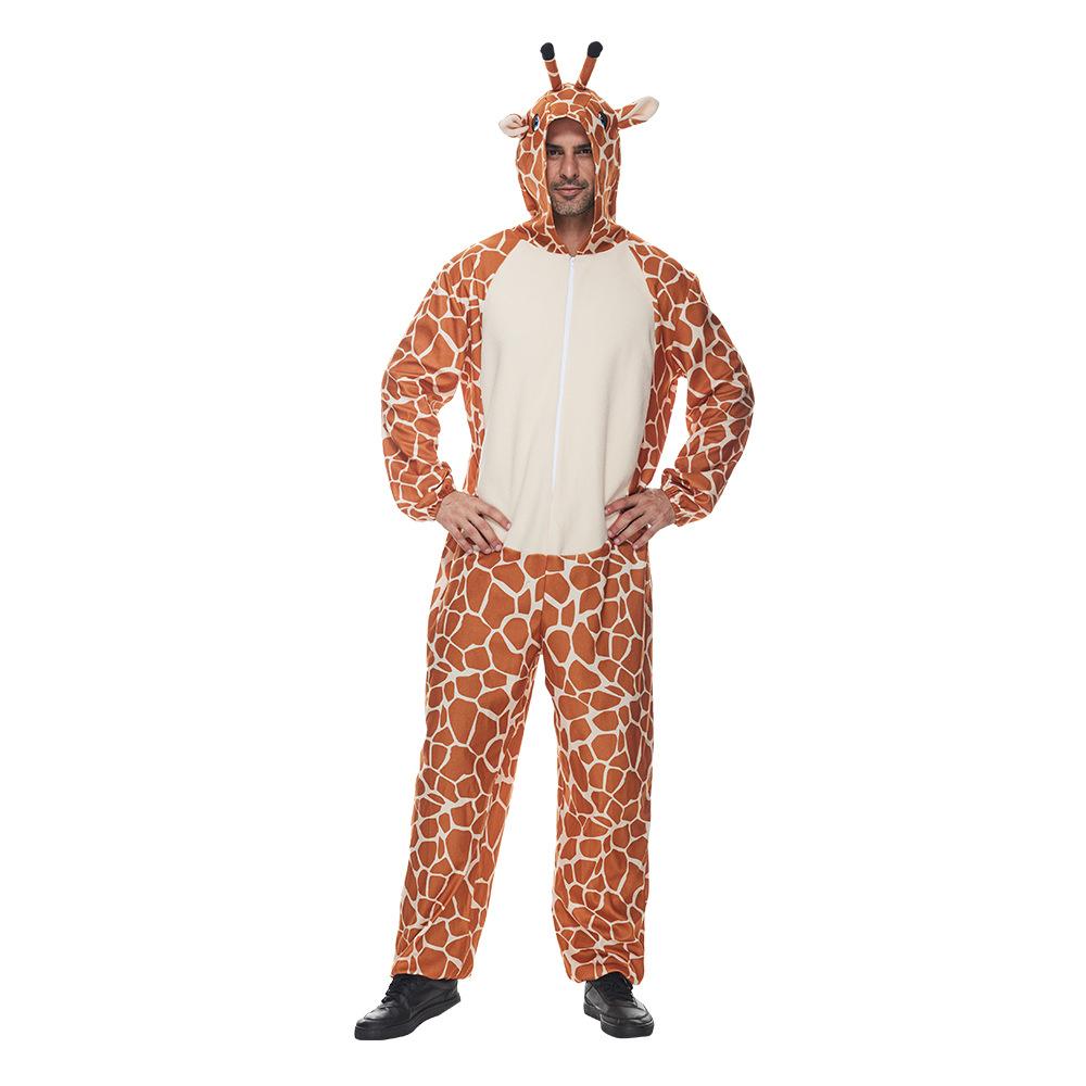 BuyGiraffe Animal Kigurumi Onesie Party Performance Costume for Adults Now Cheaper With 3 - 5 Days Ship - PajamasBuy