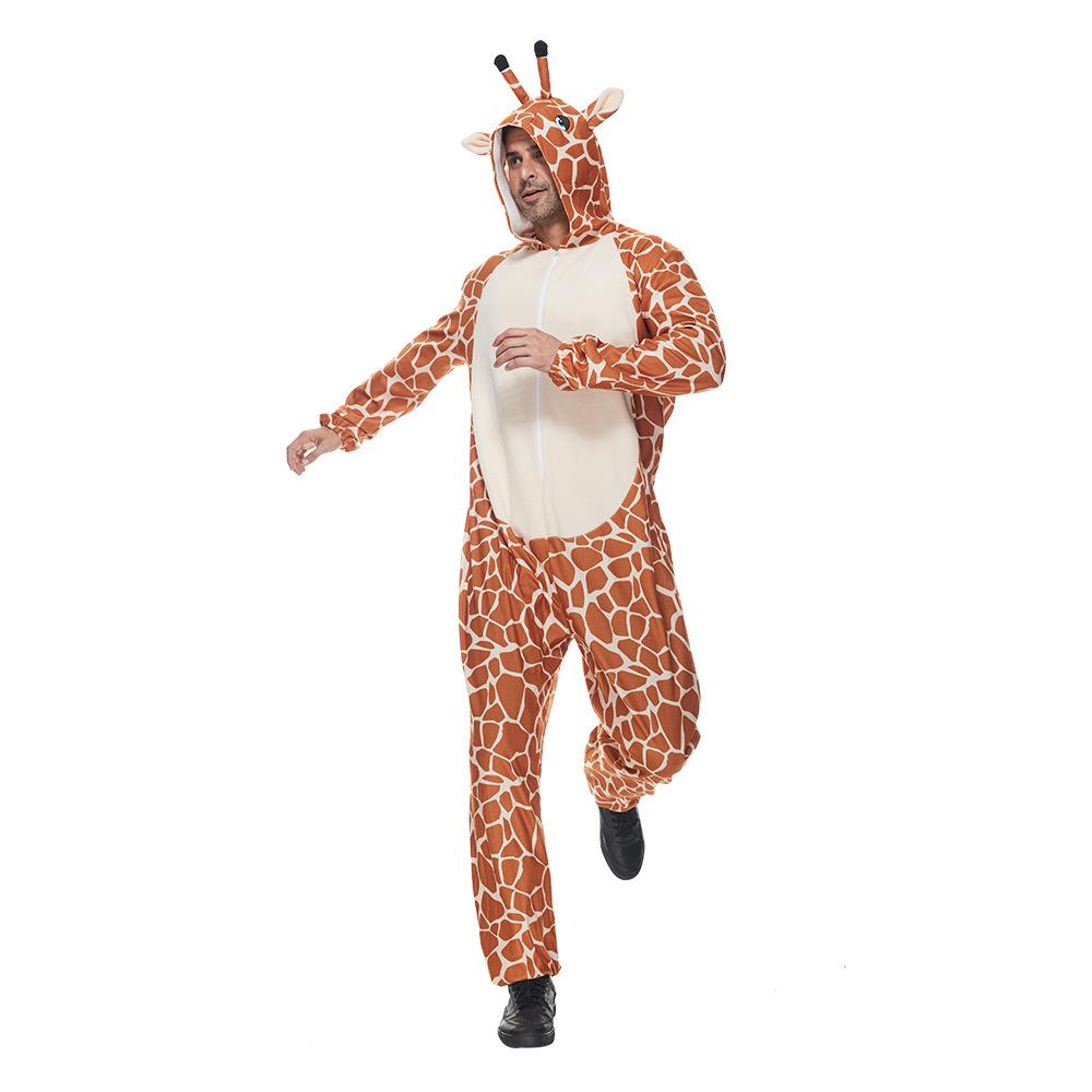 BuyGiraffe Animal Kigurumi Onesie Party Performance Costume for Adults Now Cheaper With 3 - 5 Days Ship - PajamasBuy