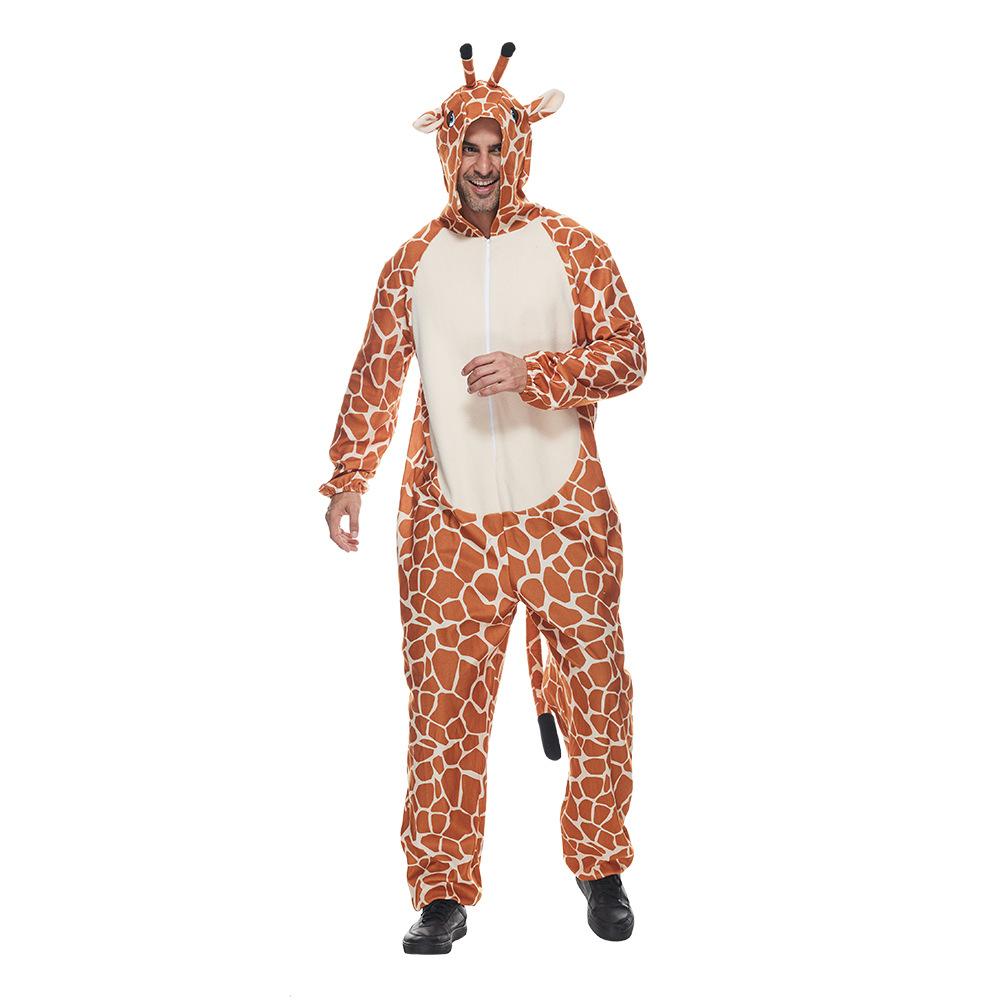 BuyGiraffe Animal Kigurumi Onesie Party Performance Costume for Adults Now Cheaper With 3 - 5 Days Ship - PajamasBuy