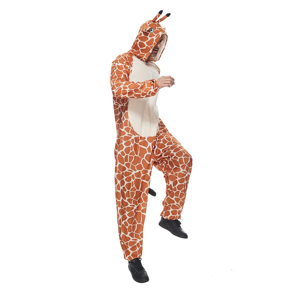 BuyGiraffe Animal Kigurumi Onesie Party Performance Costume for Adults Now Cheaper With 3 - 5 Days Ship - PajamasBuy