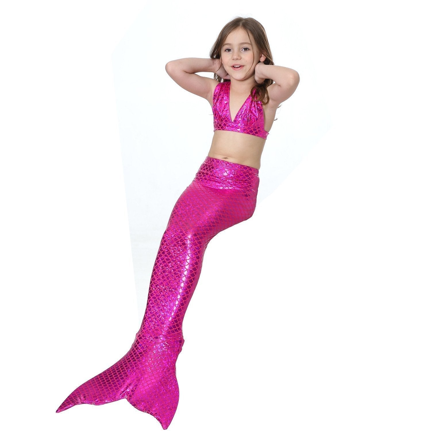 BuyGirl Kids Mermaid Tail Swimwear Bikini Set Bathing Suit Fancy Costume Now Cheaper With 3 - 5 Days Ship - PajamasBuy