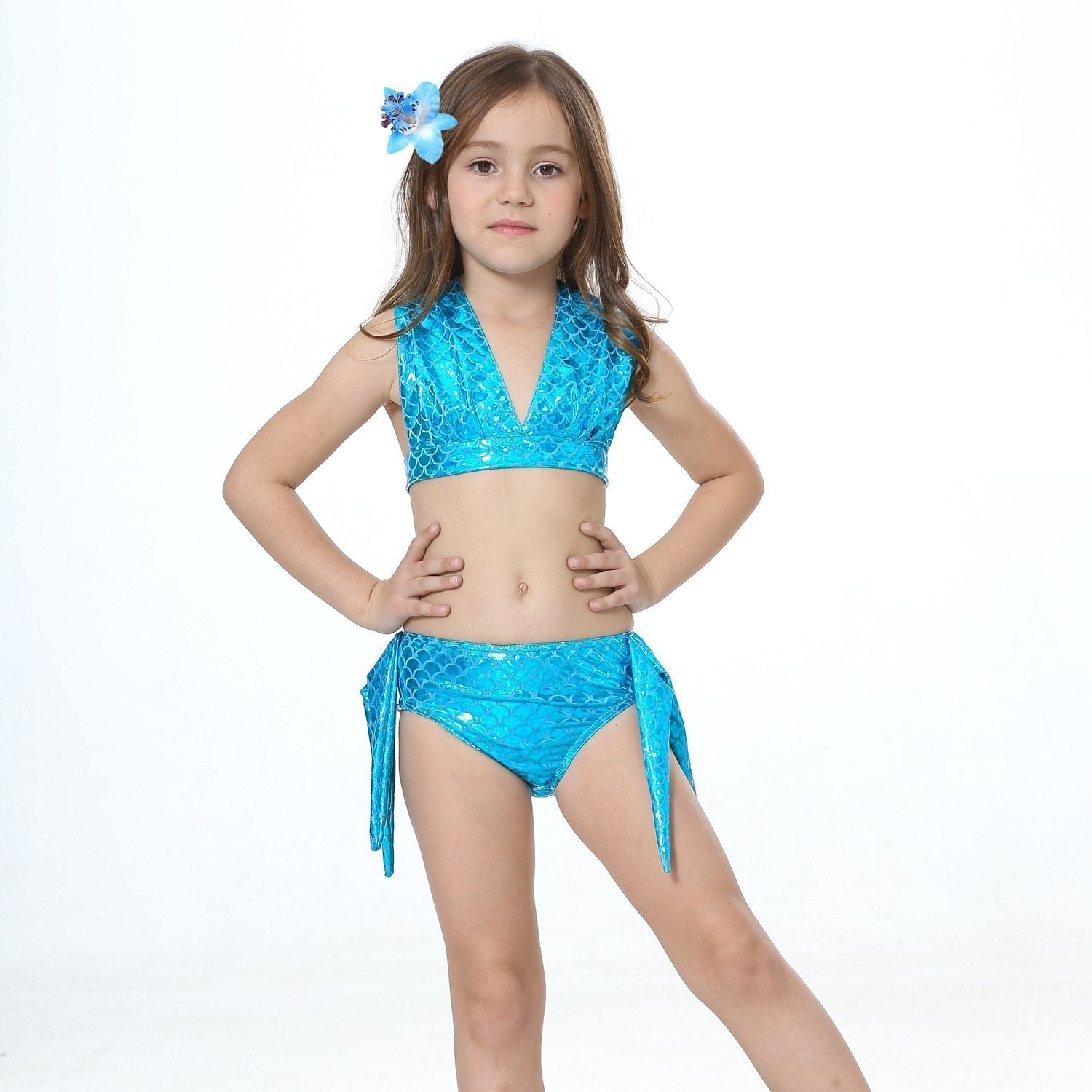 BuyGirl Kids Mermaid Tail Swimwear Bikini Set Bathing Suit Fancy Costume Now Cheaper With 3 - 5 Days Ship - PajamasBuy