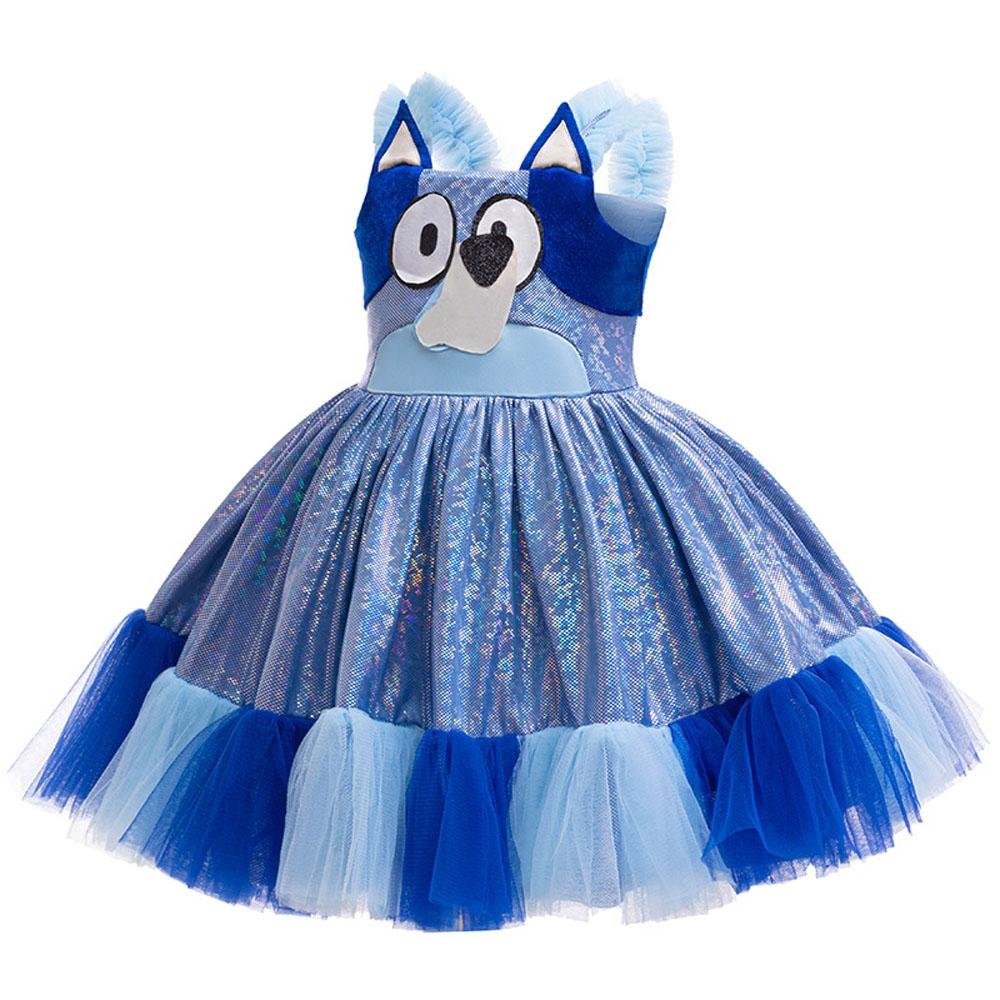 BuyGirls' Bluey Princess Dress Cartoon Print Cosplay Tutu for Kids Now Cheaper With 3 - 5 Days Ship - PajamasBuy