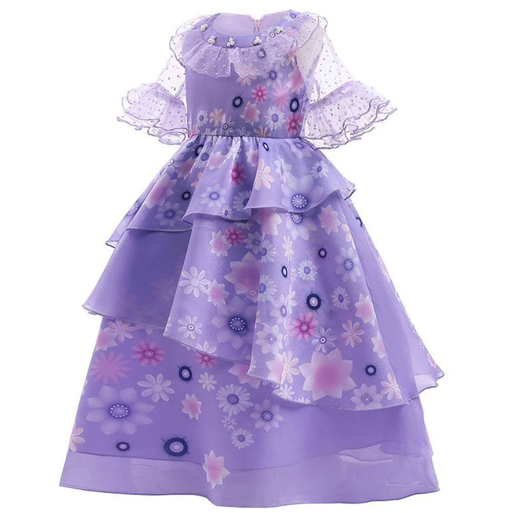 Girls Encanto Isabela Costume Cartoon Princess Dress Fancy Party Outfits - Pajamasbuy