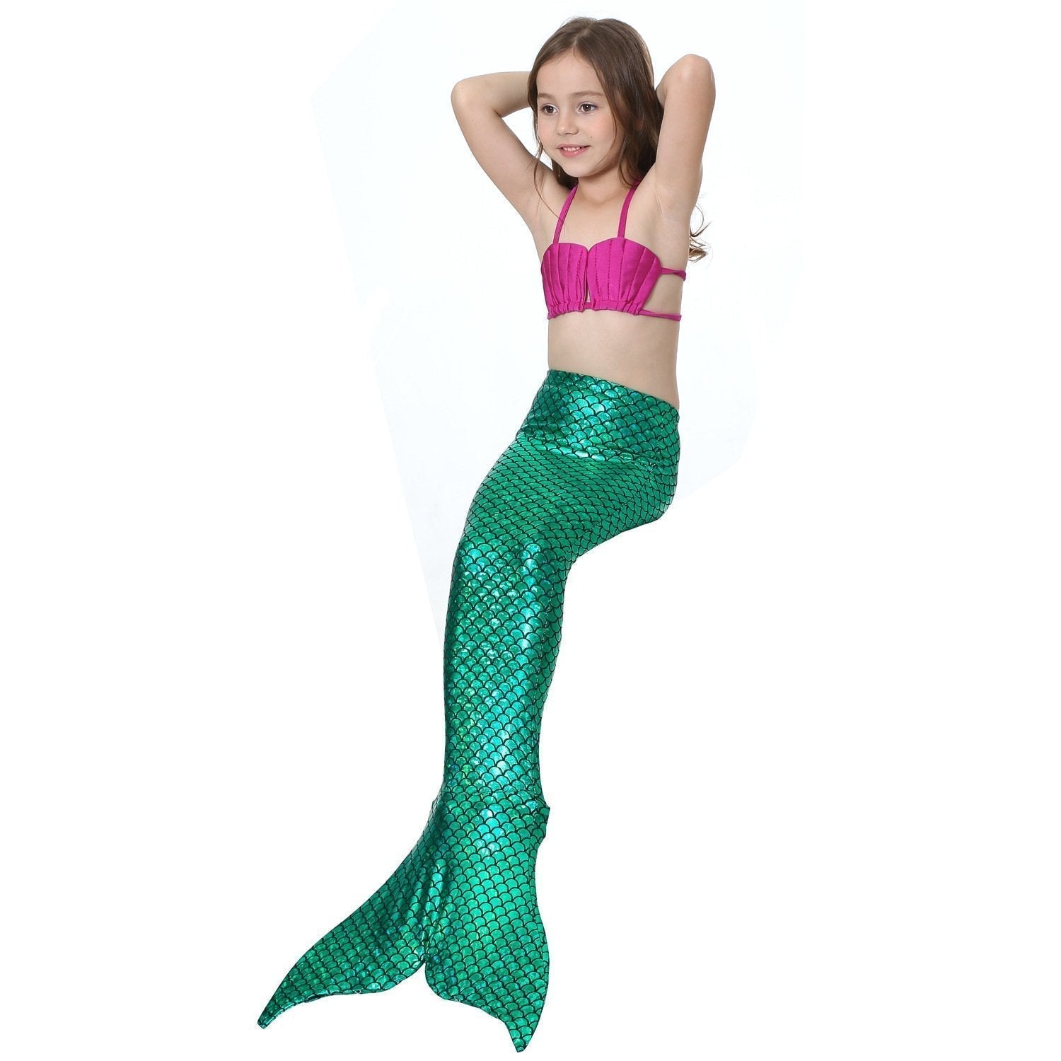 BuyGirls Kids Mermaid Tail Swimwear Bikini Set Swimsuit Swimming Costume Now Cheaper With 3 - 5 Days Ship - PajamasBuy