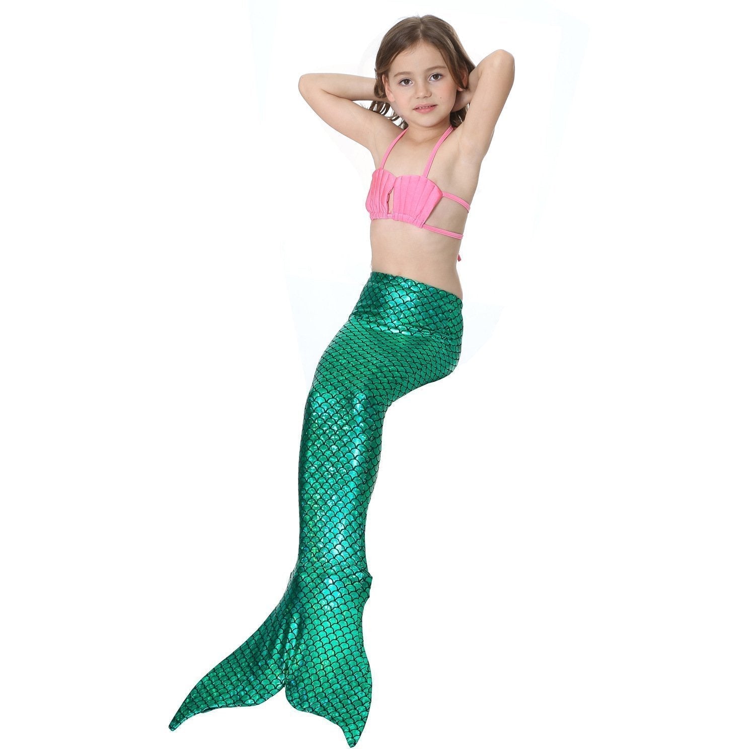 BuyGirls Kids Mermaid Tail Swimwear Bikini Set Swimsuit Swimming Costume Now Cheaper With 3 - 5 Days Ship - PajamasBuy