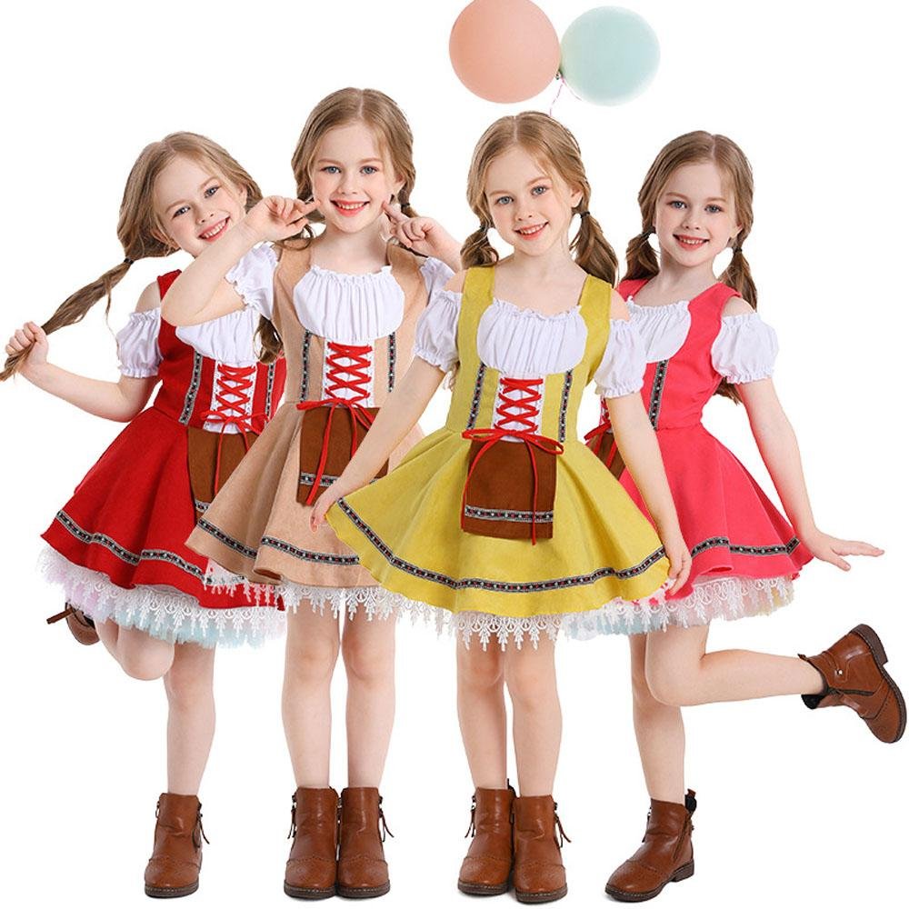 BuyGirls' Oktoberfest Costume German Beer Festival Dress Halloween Performances Now Cheaper With 3 - 5 Days Ship - PajamasBuy