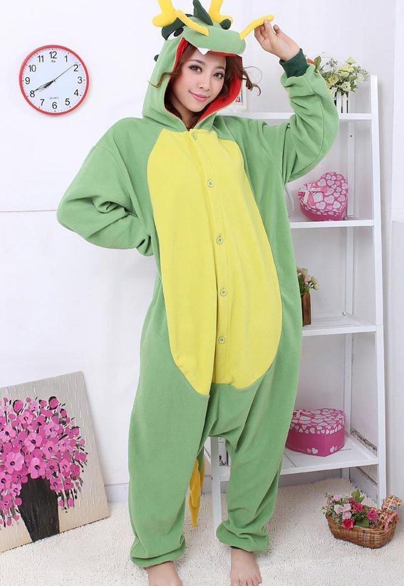 Green Dragon Onesies Hoodie Costume Kigurumi Pajamas - Pajamasbuy