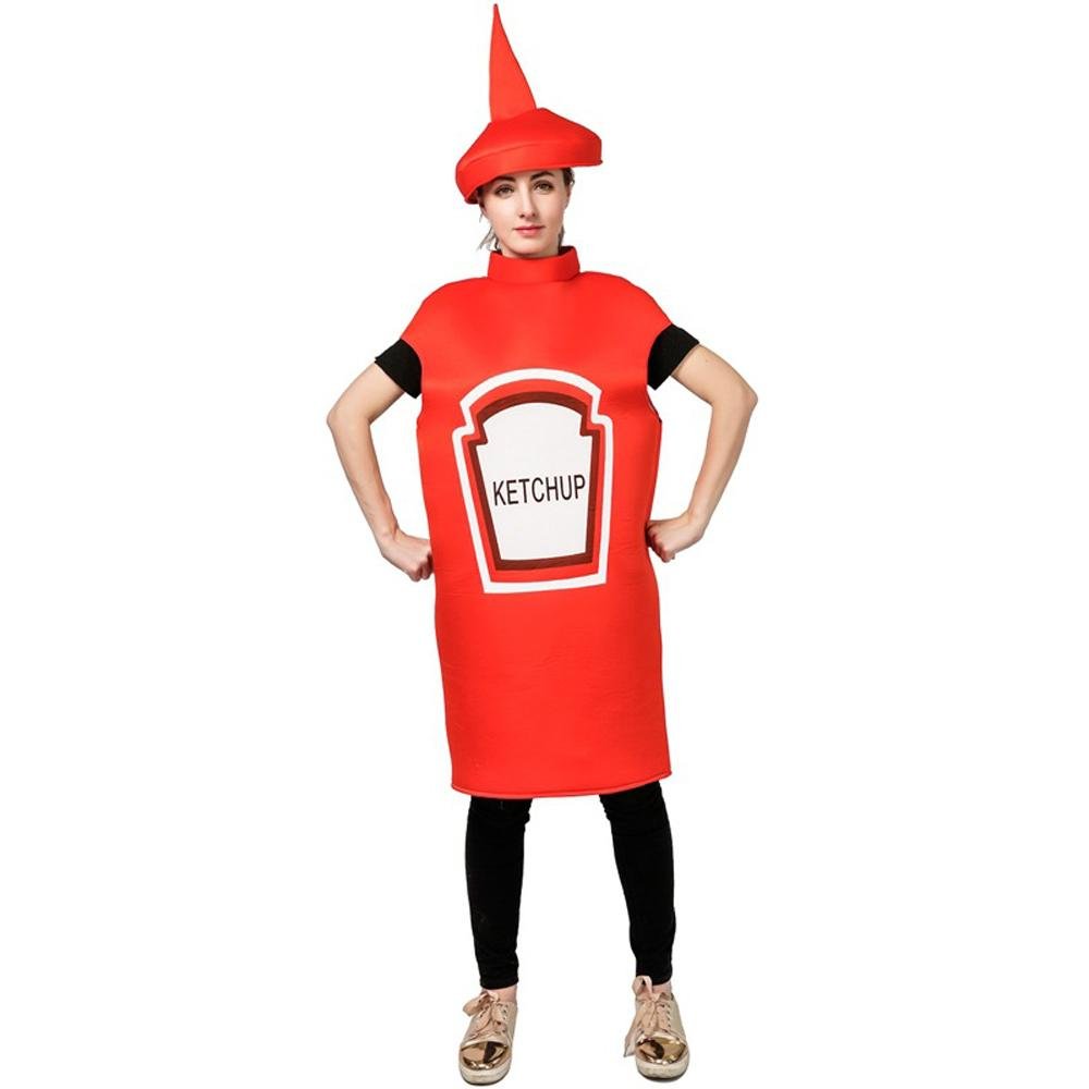 BuyHalloween Adult Couples Mustard Ketchup jumpsuit Costume Cosplay Party Now Cheaper With 3 - 5 Days Ship - PajamasBuy