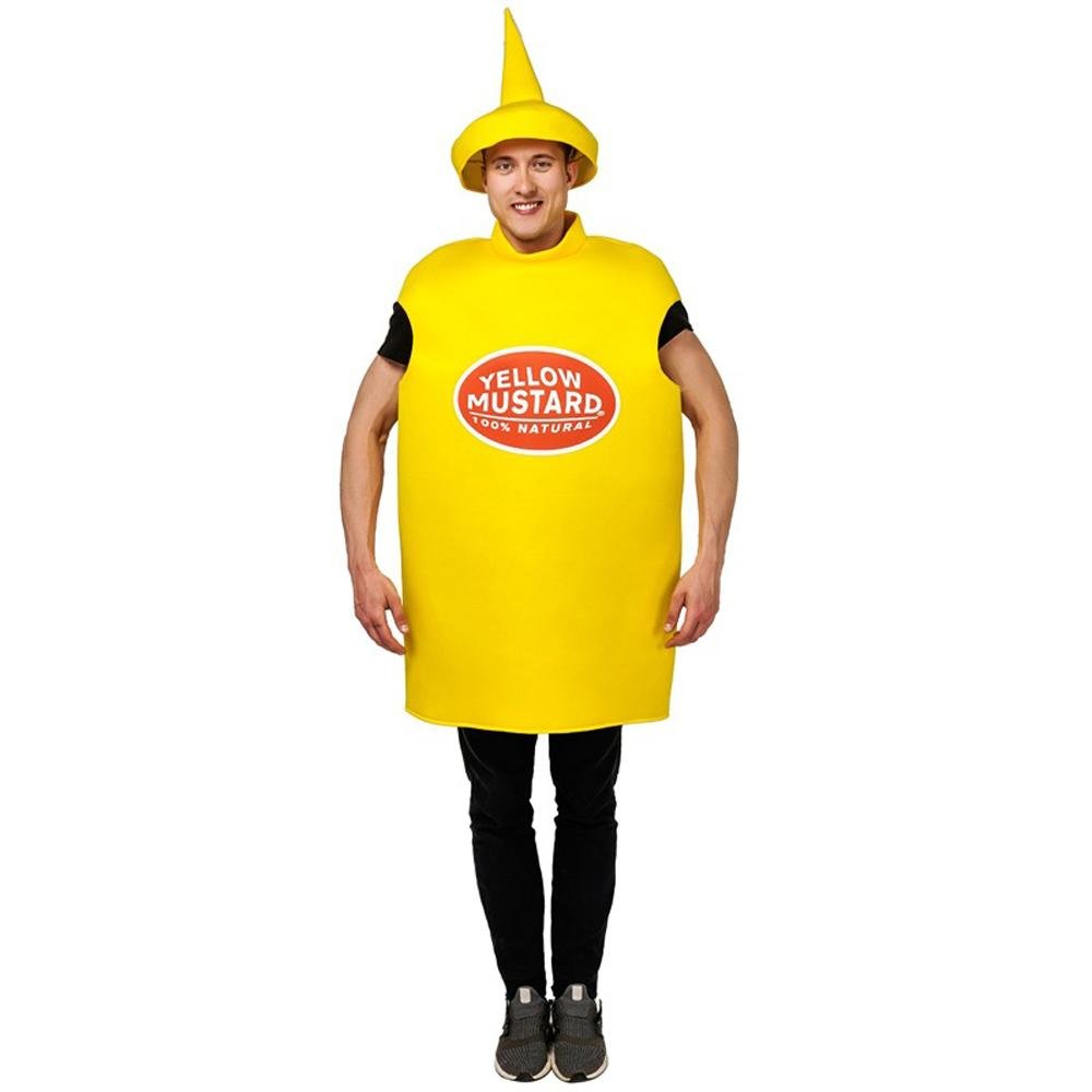 BuyHalloween Adult Couples Mustard Ketchup jumpsuit Costume Cosplay Party Now Cheaper With 3 - 5 Days Ship - PajamasBuy