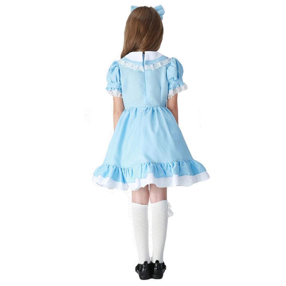 BuyHalloween Alice Dress Girl's Princess Costume Maid Dress for kids Now Cheaper With 3 - 5 Days Ship - PajamasBuy