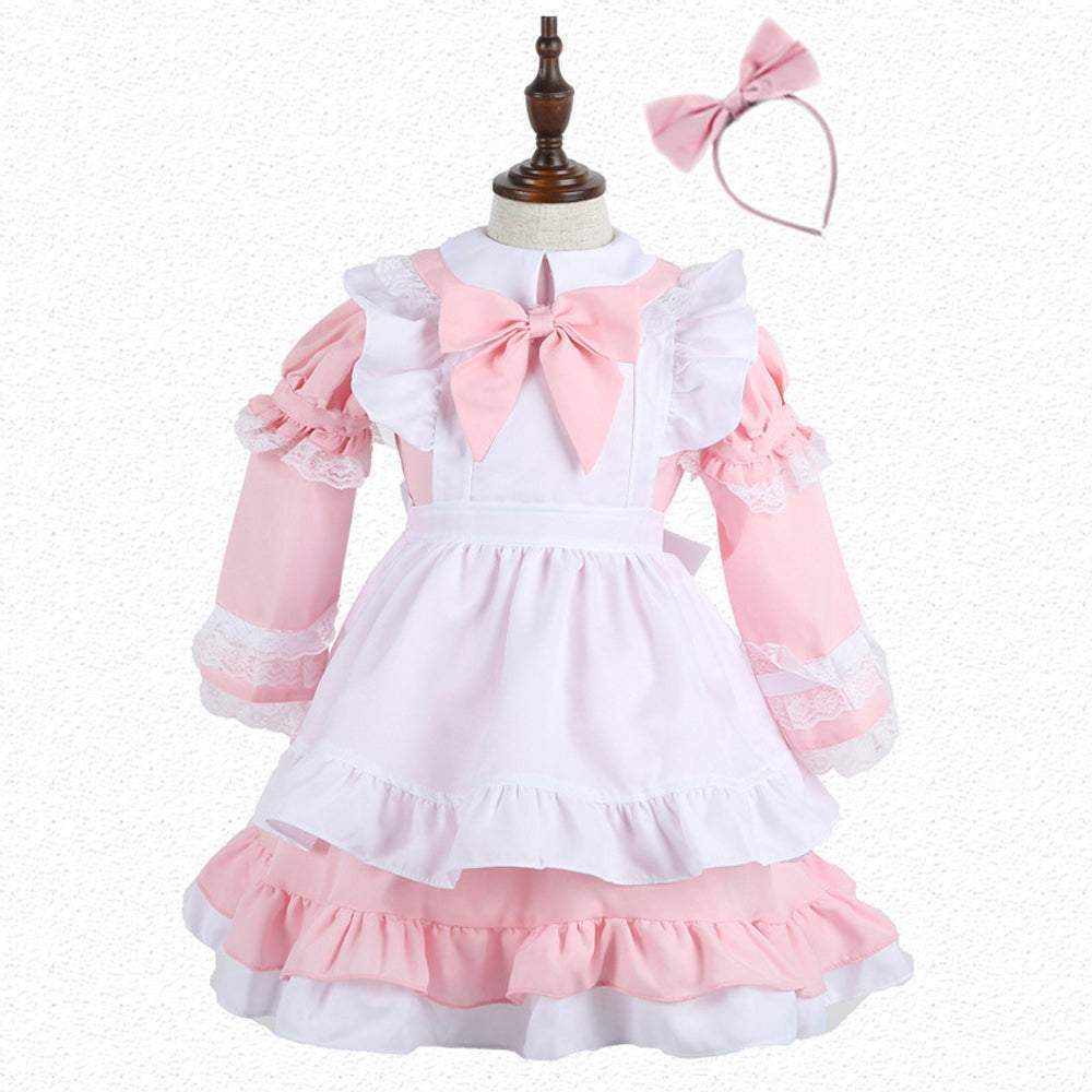 BuyHalloween Alice Dress Girl's Princess Costume Maid Dress for kids Now Cheaper With 3 - 5 Days Ship - PajamasBuy