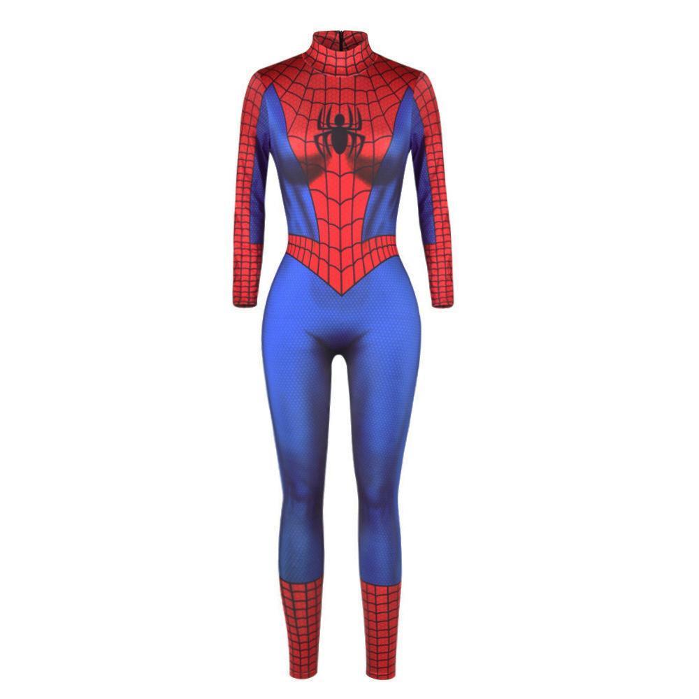 BuyHalloween Peter B Parker Spider woman Digital Printed Bodycon Jumpsuit Costume Now Cheaper With 3 - 5 Days Ship - PajamasBuy