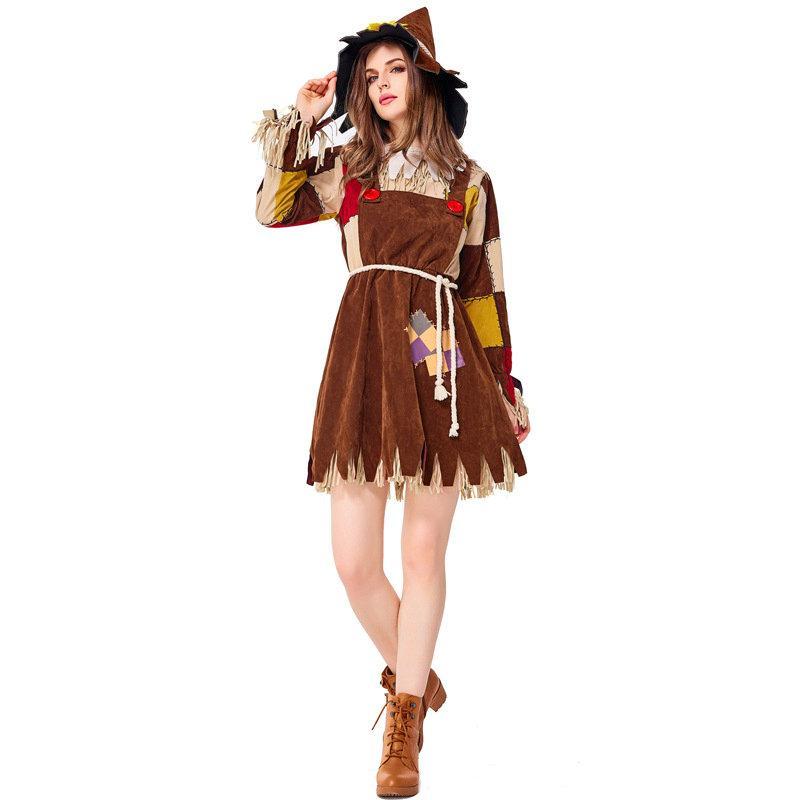 BuyHalloween The Wizard of OZ Scarecrow Dress Cosplay Costume for Women Now Cheaper With 3 - 5 Days Ship - PajamasBuy