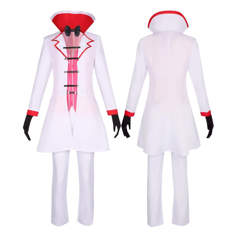 Hazbin Hotel Lucifer Morningstar White Suit Adult Cosplay Costume Carnival - Pajamasbuy