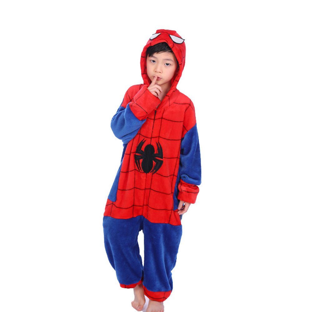 BuyHero Spiderman Kids Onesies Hoodie Pajamas Kigurumi Costume Now Cheaper With 3 - 5 Days Ship - PajamasBuy