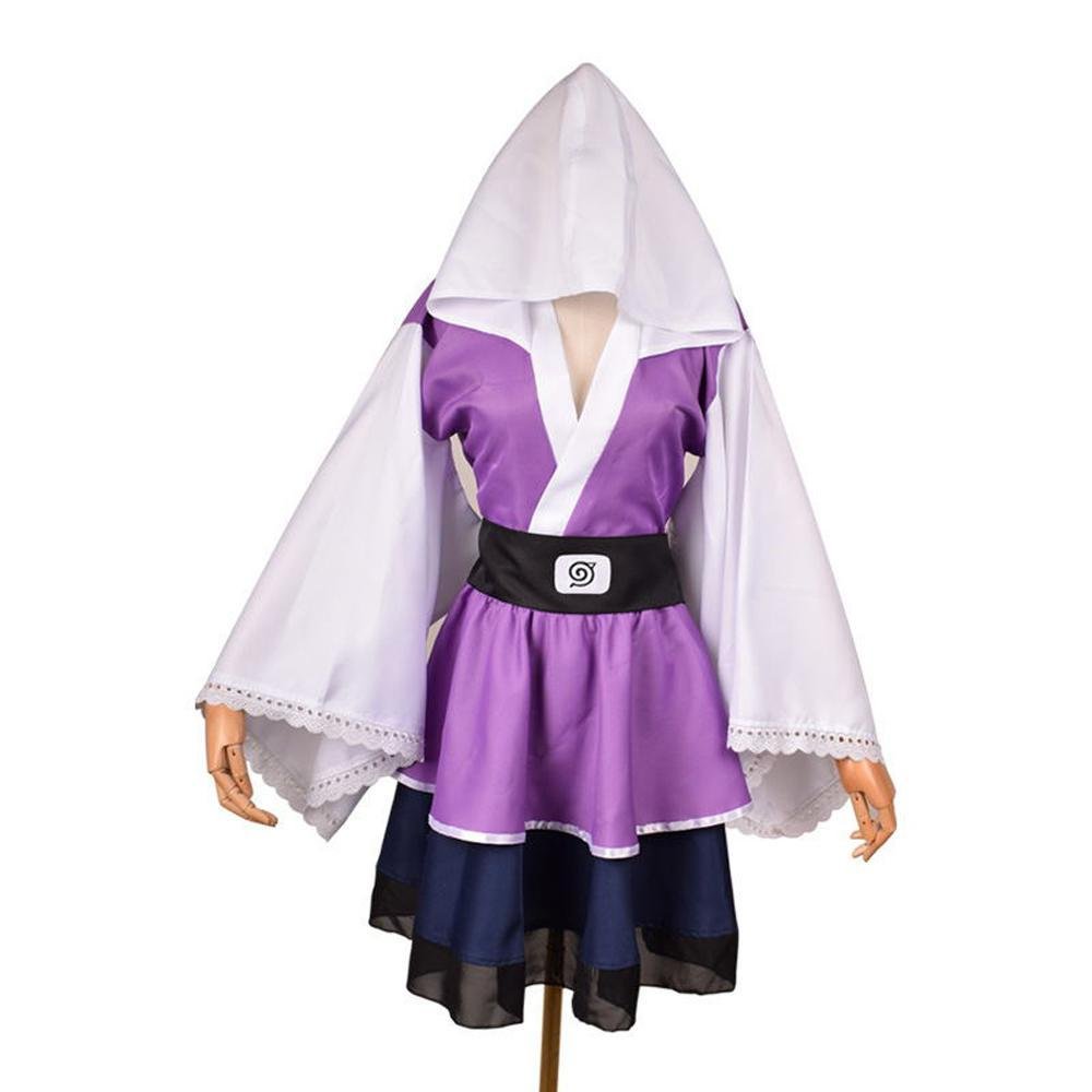 BuyHyuga Hinata Cosplay Hokage Costume Anime Cos Halloween Lolita Kimono Dress Purple Hooded Skirt for Girls Now Cheaper With 3 - 5 Days Ship - PajamasBuy