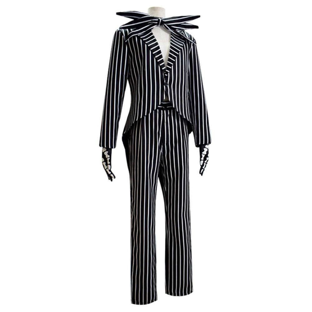 BuyJack Skellington Couples Costume Halloween Outfits Party Carnival Cosplay Now Cheaper With 3 - 5 Days Ship - PajamasBuy