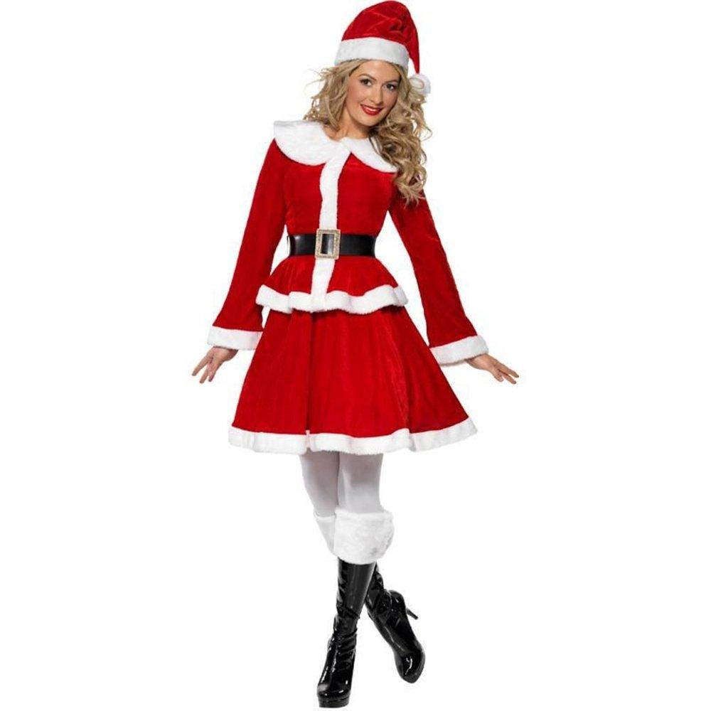 Christmas Costumes Red Princess Dress with Long Sleeves