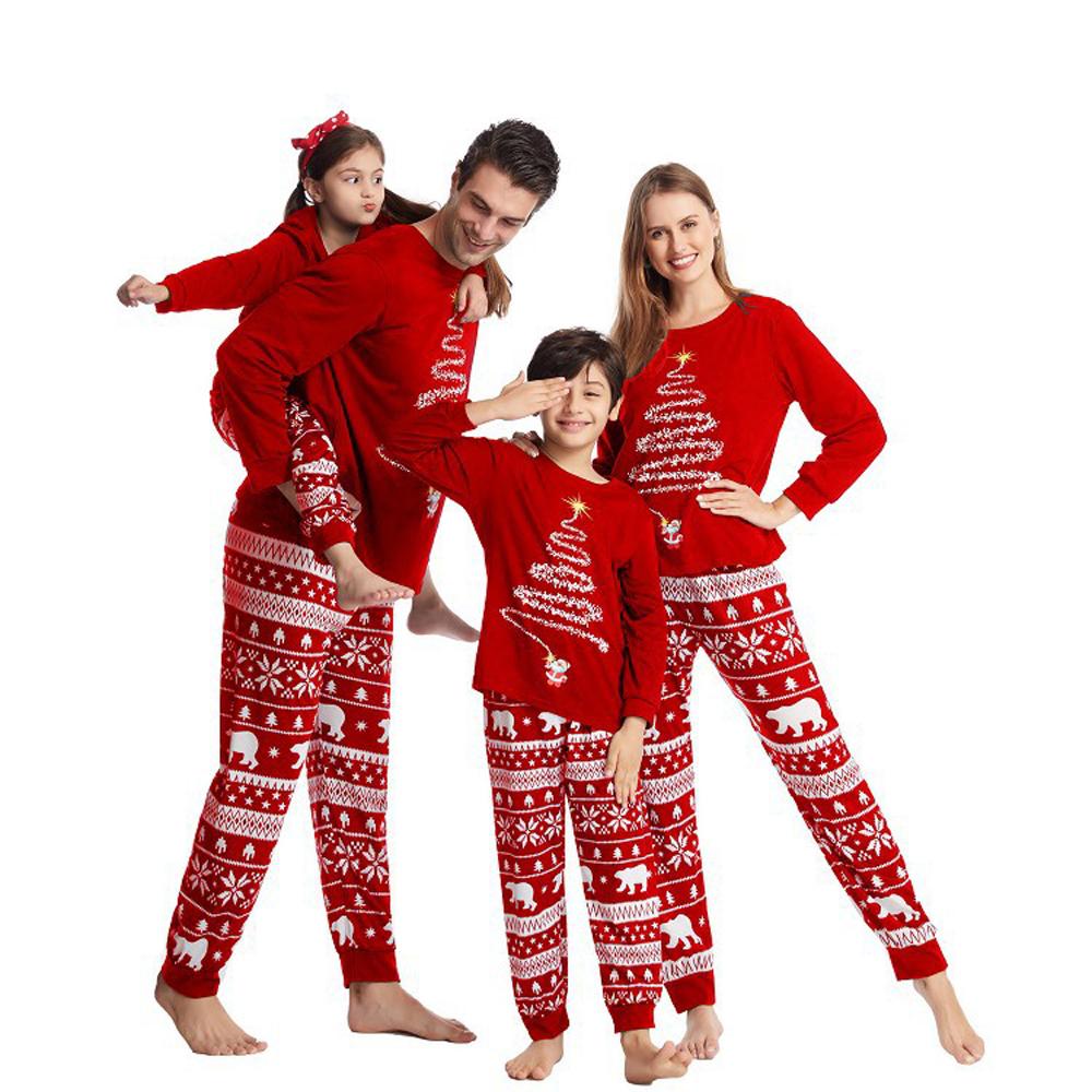 Holiday Home Happy Christmas Family Couples Matching Pajamas Party Sets