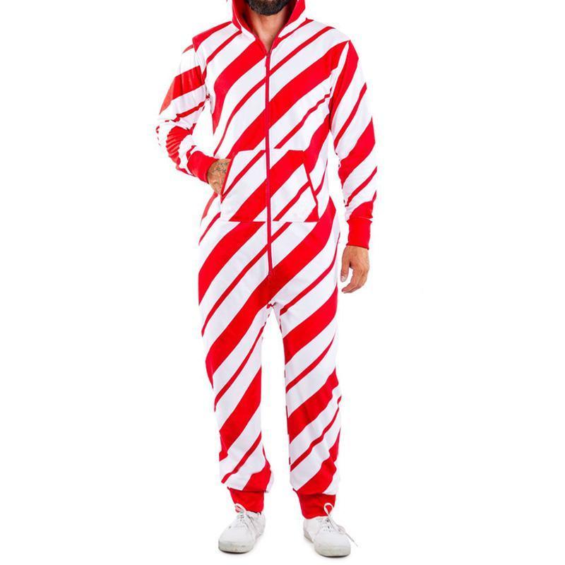 Christmas Pajamas Jumpsuit Humping Reindeer Elk Balls Hoodie for Men