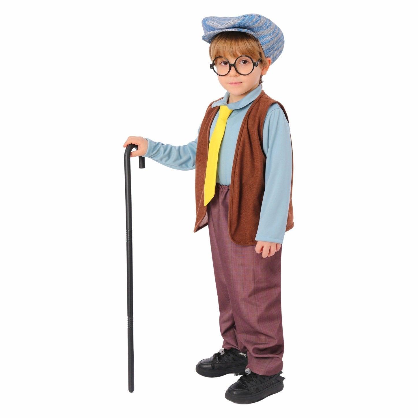 Kids Grandpa Old Man Christmas Costume Festive Role Play Outfit for School Performances - Pajamasbuy