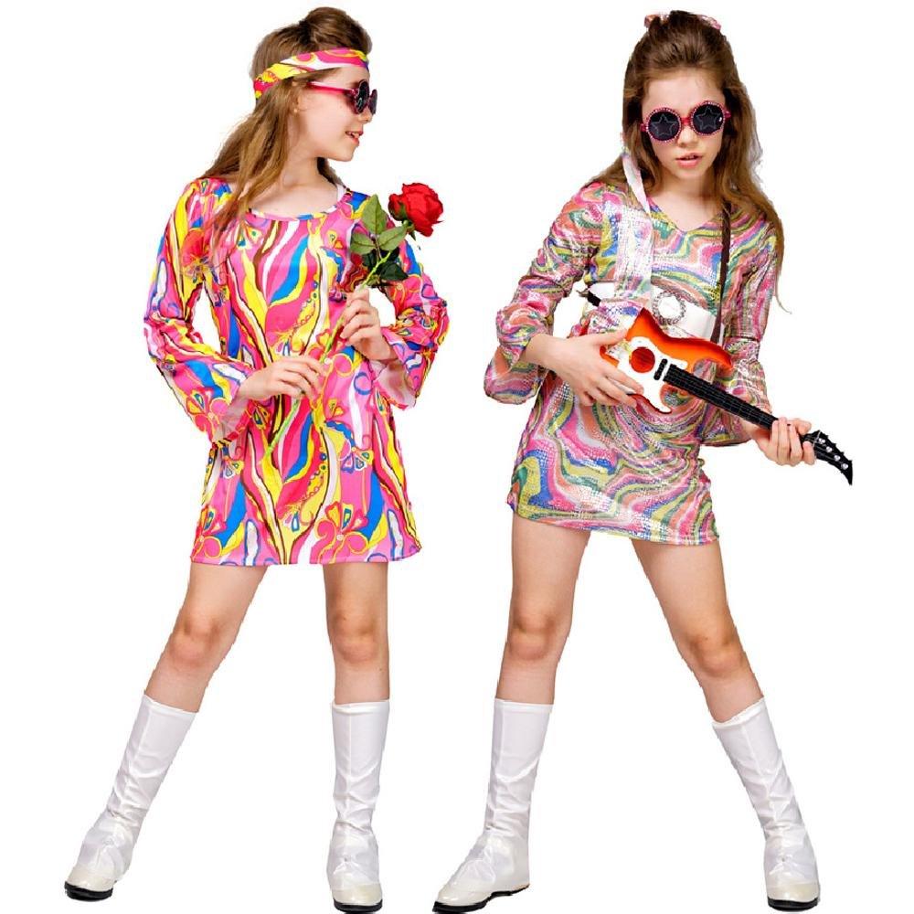 Kids Hip Hop Rock Hippie 80s Costumes Cosplay Halloween Outfit - Pajamasbuy