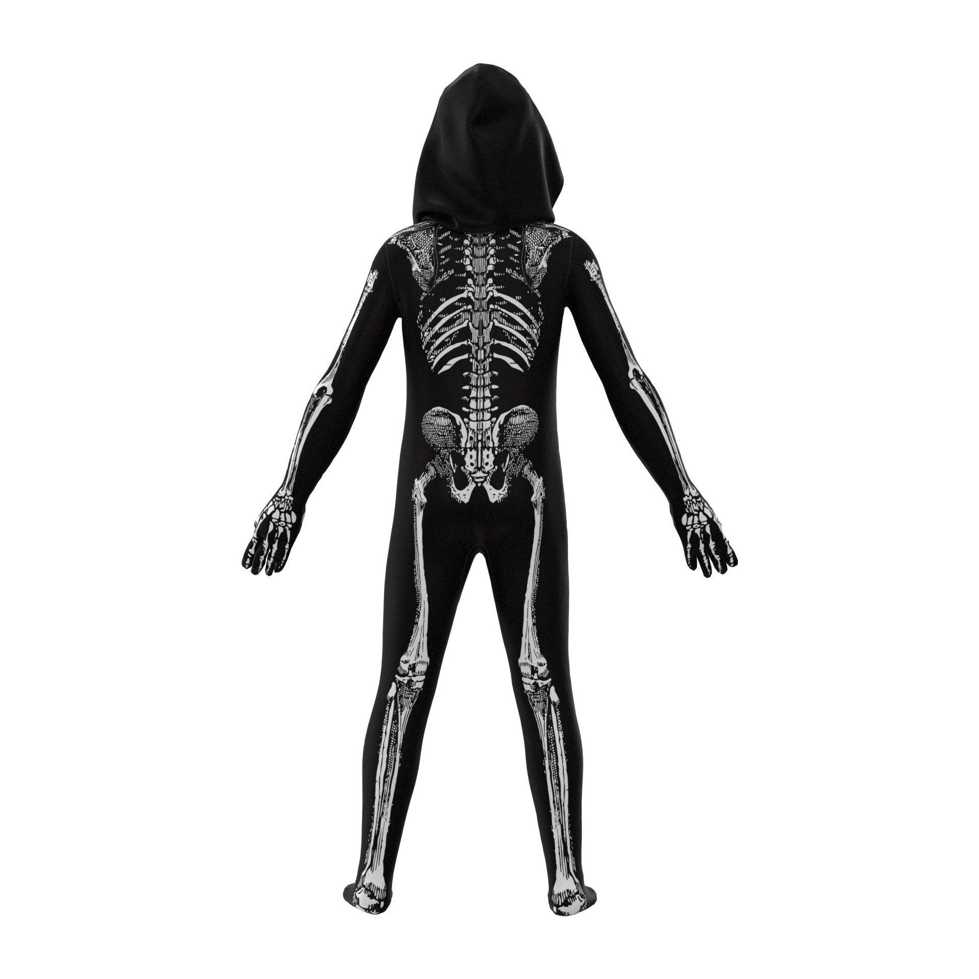 Kids Horror Skull Zentai Jumpsuit Halloween Carnival Cosplay Costumes - Pajamasbuy