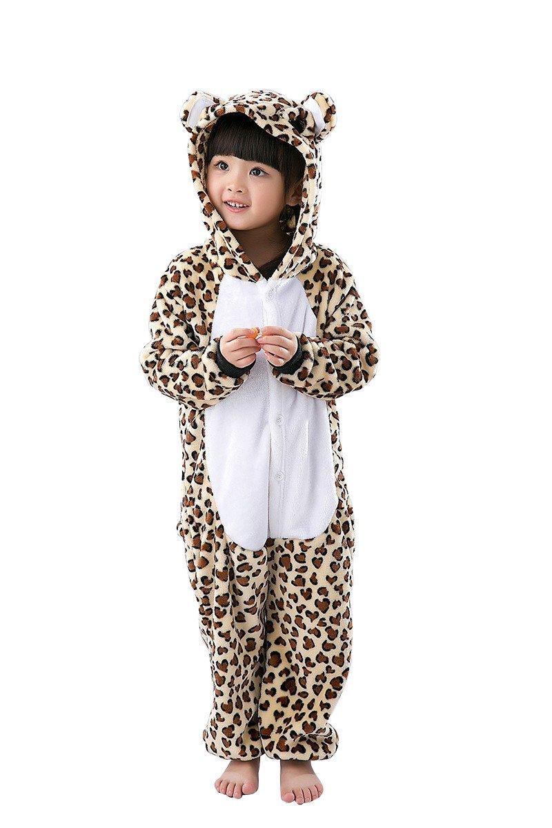 Kids Leopard Bear Onesies Animal Kigurumi Costume Pajamas - Pajamasbuy