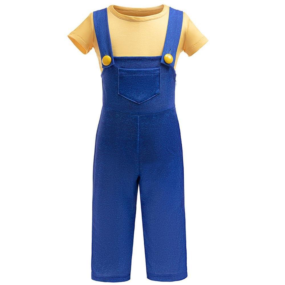 Kids Minions Cosplay Costume Boys' Suspender Outfit for Halloween Parties - Pajamasbuy