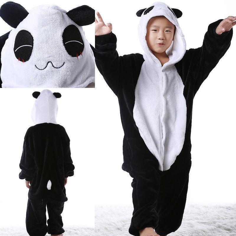 Kids Onesies Panda Animal Kigurumi Pajamas Costume Hoodie - Pajamasbuy