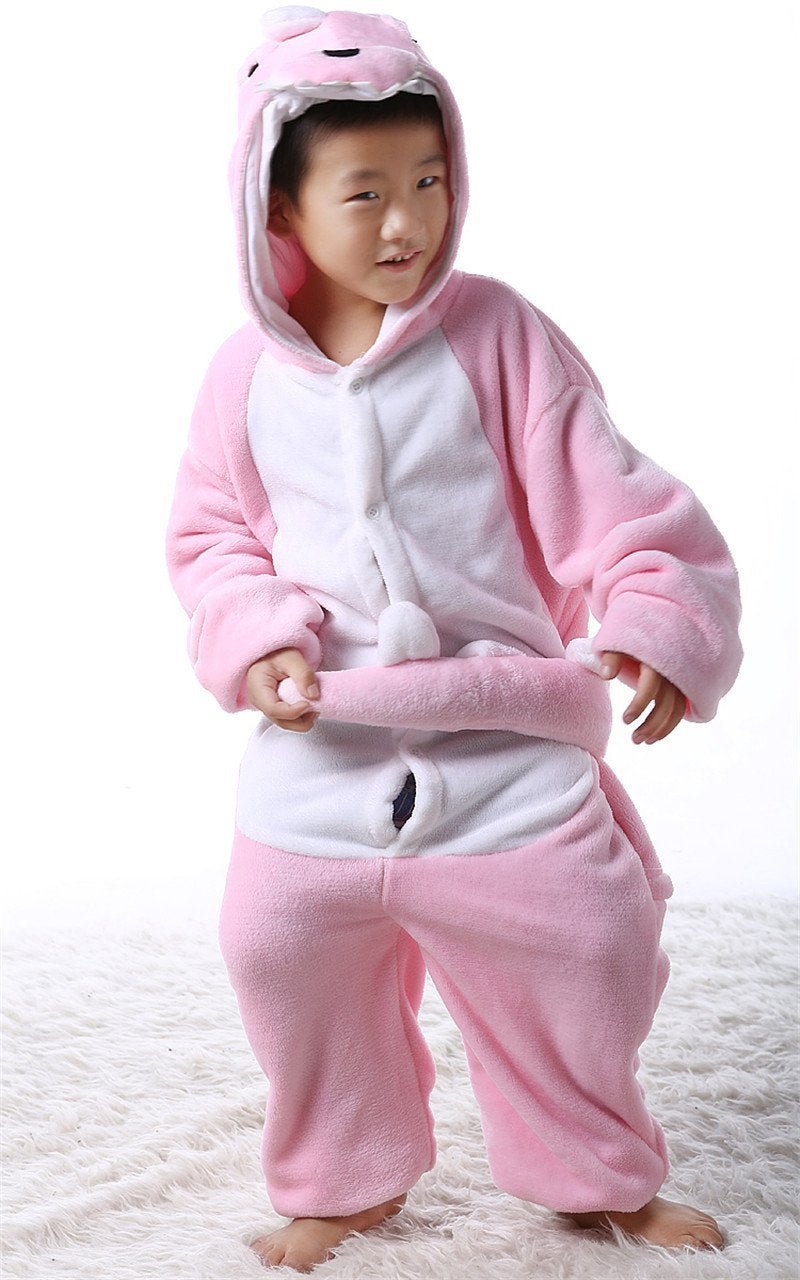 BuyKids Onesies Pink Dinosaur Animal Pajamas Kigurumi Costume Now Cheaper With 3 - 5 Days Ship - PajamasBuy