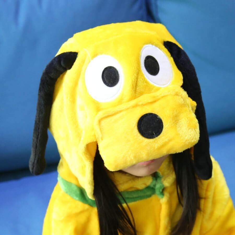 Kids Pluto Dog Onesies Kigurumi Hoodie Animal Pyjama Costume - Pajamasbuy