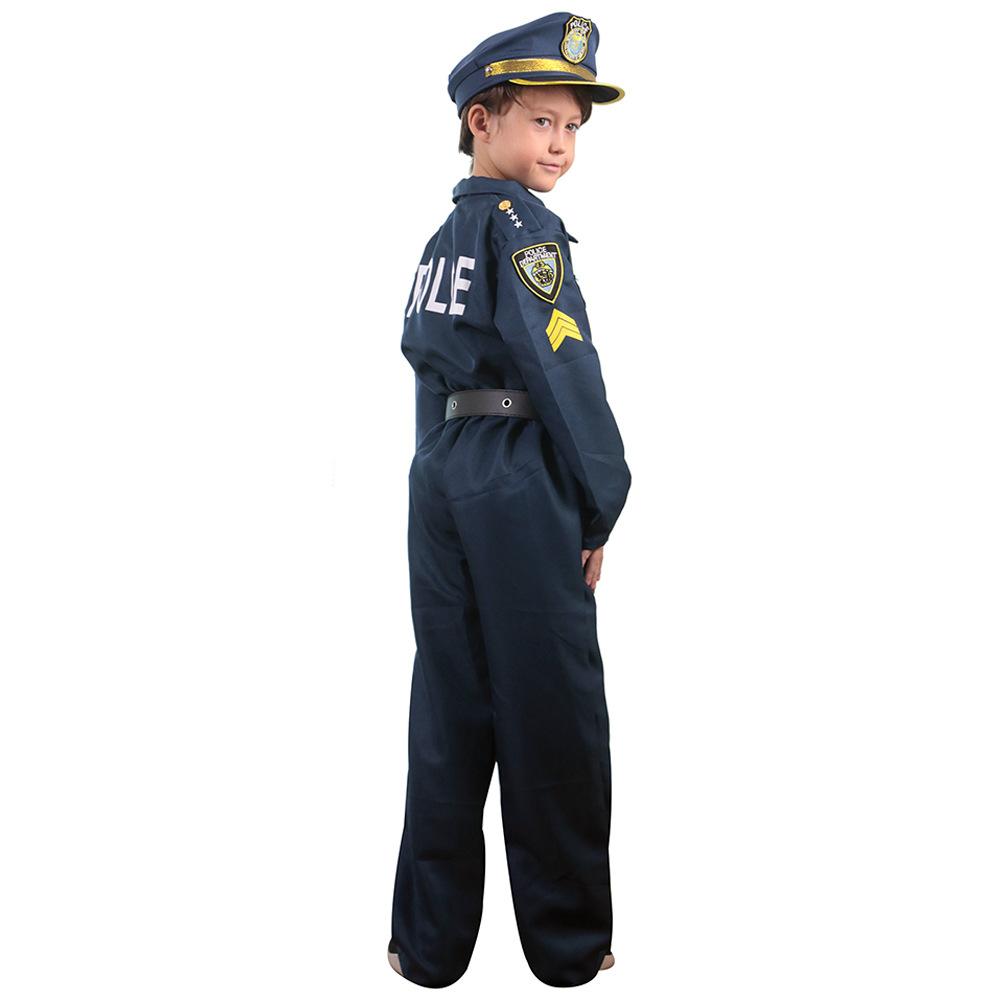 BuyKids Police Cop Costume for Boys Police Office Costume Halloween Cosplay Party Now Cheaper With 3 - 5 Days Ship - PajamasBuy