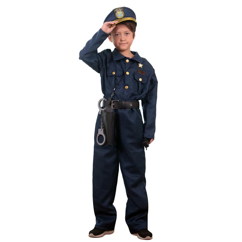 BuyKids Police Cop Costume for Boys Police Office Costume Halloween Cosplay Party Now Cheaper With 3 - 5 Days Ship - PajamasBuy