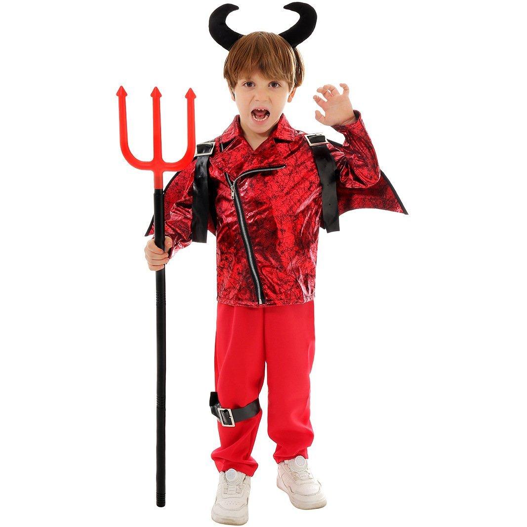 Kid's Punk Style Little Devil Costume Halloween Stage Cosplay - Pajamasbuy