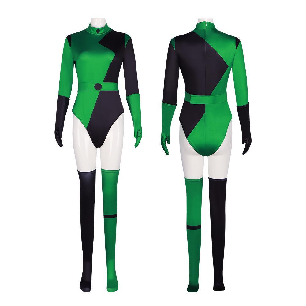 Kim Possible shego Costume Bodysuit Jumpsuit Swimsuit - Pajamasbuy