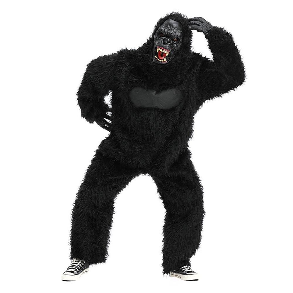 King Kong Chimpanzee Animal Adult Jumpsuit Cosplay Costume Carnival - Pajamasbuy