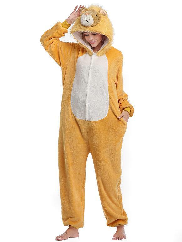 BuyLion Animal Kigurumi Onesies For Adult Costume Pajamas Now Cheaper With 3 - 5 Days Ship - PajamasBuy