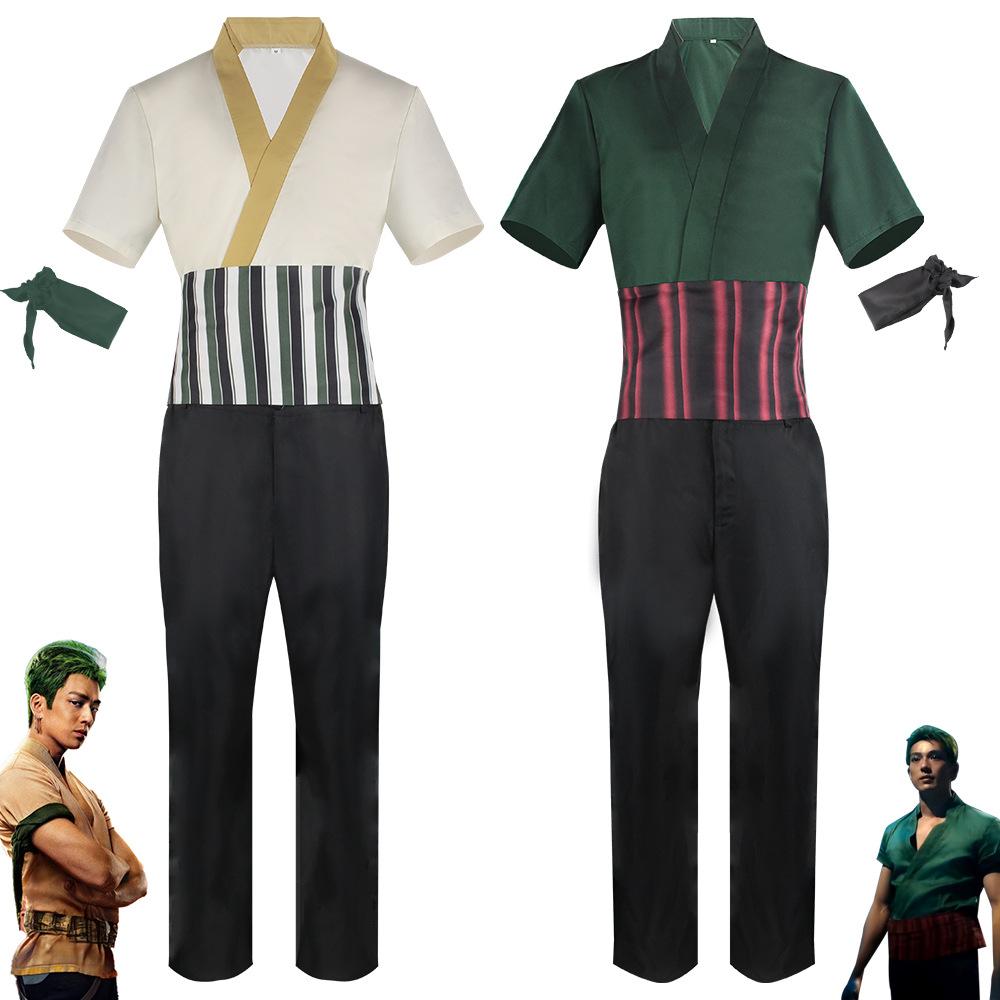 Buylive Movie One Piece Roronoa Zoro Cos Cosplay Costume Whole Set Now Cheaper With 3 - 5 Days Ship - PajamasBuy