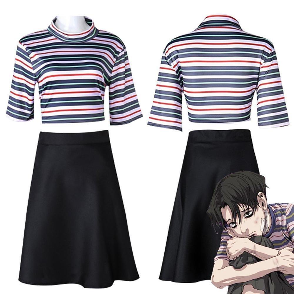 Manga Killing Stalking Yoonbum Cosplay Costume Casual T-Shirt Skirt Halloween Carnival Uniforms Party Dress for Women - Pajamasbuy