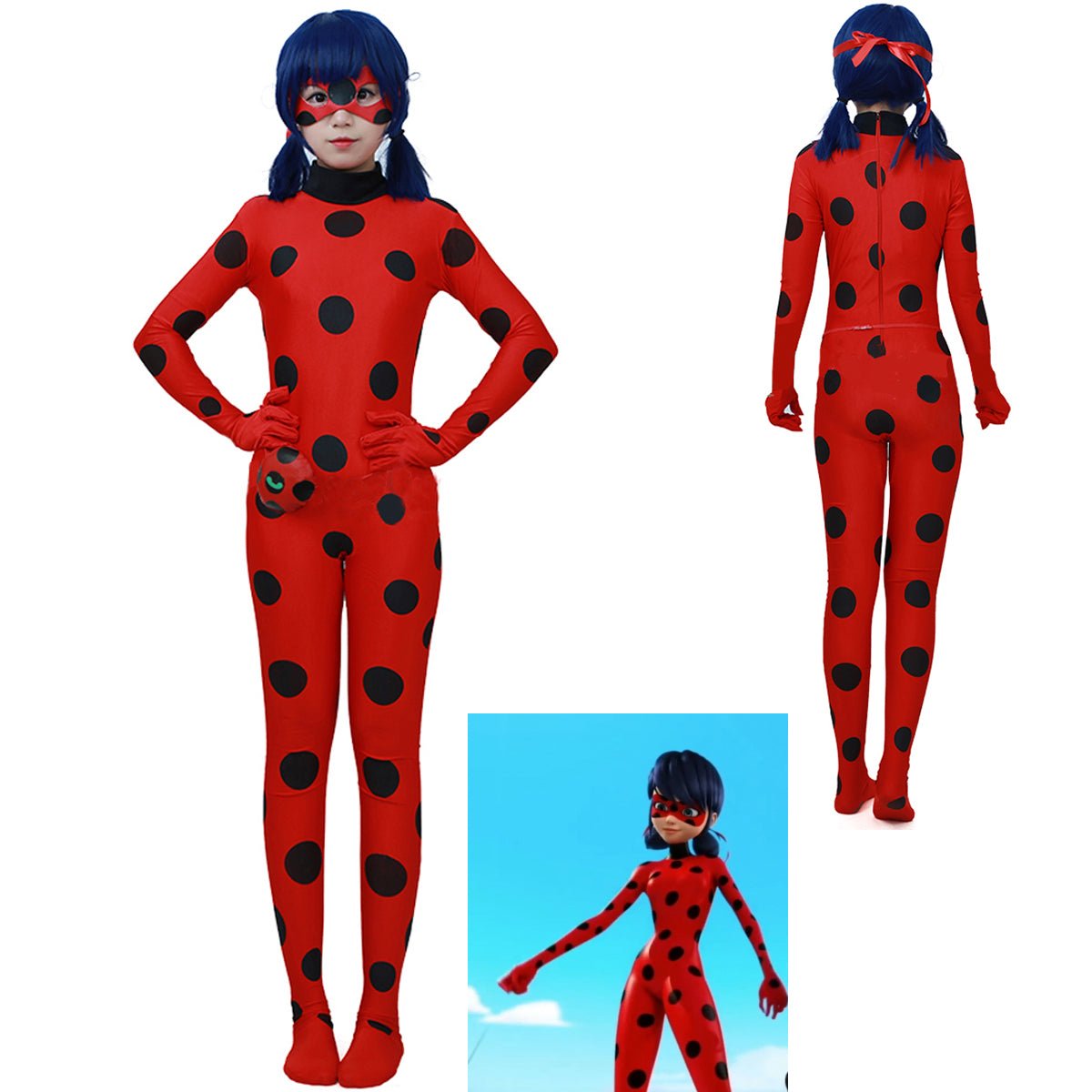 BuyMarinette Dupain Cheng Miraculous Ladybug Cosplay Adult Costume Zentai Kids Now Cheaper With 3 - 5 Days Ship - PajamasBuy